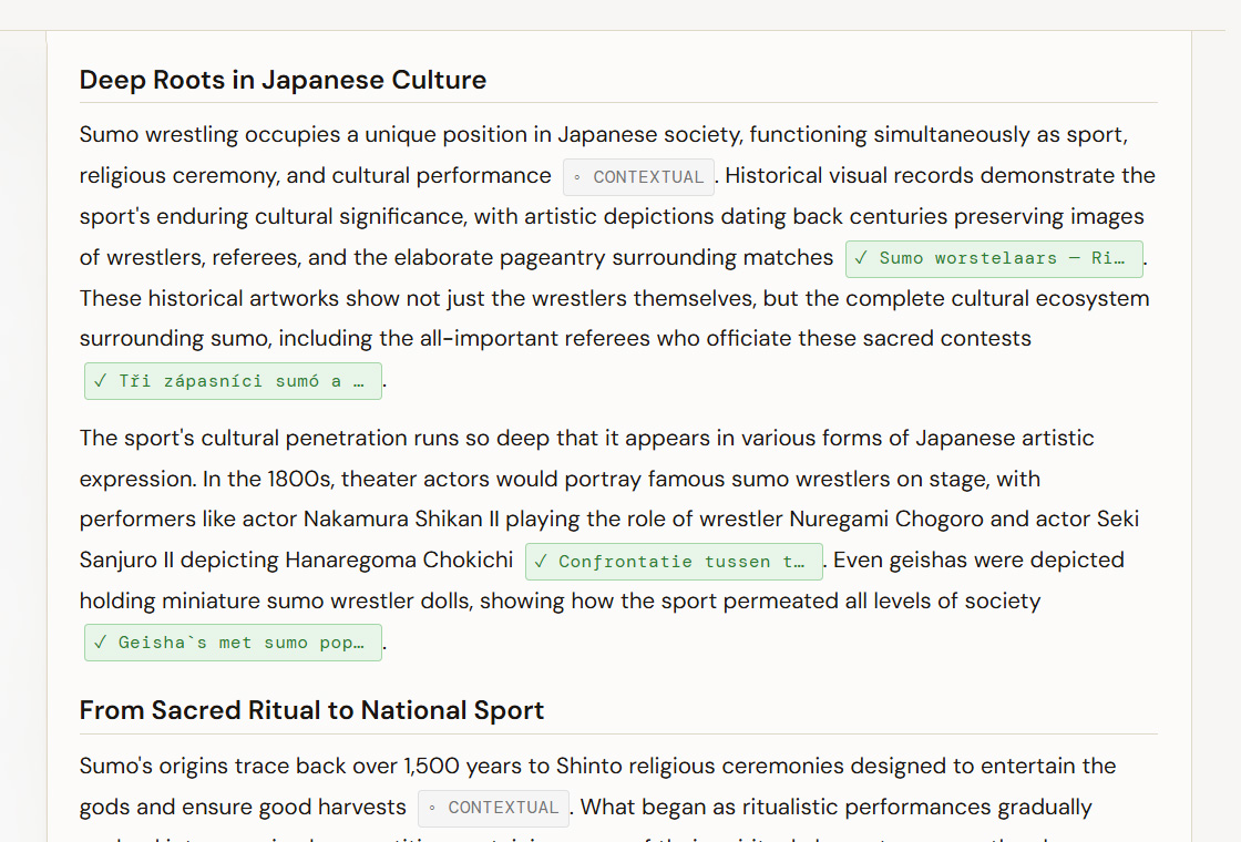 Cultural Research Engine interface screenshot